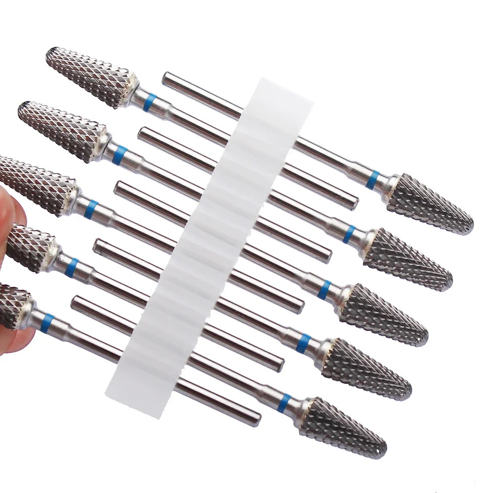 10tlg. Fräser Set für Maniküre – Hartmetall & Keramik Bits, Gel Entferner & Schleifer für elektrische Nagelfeilen