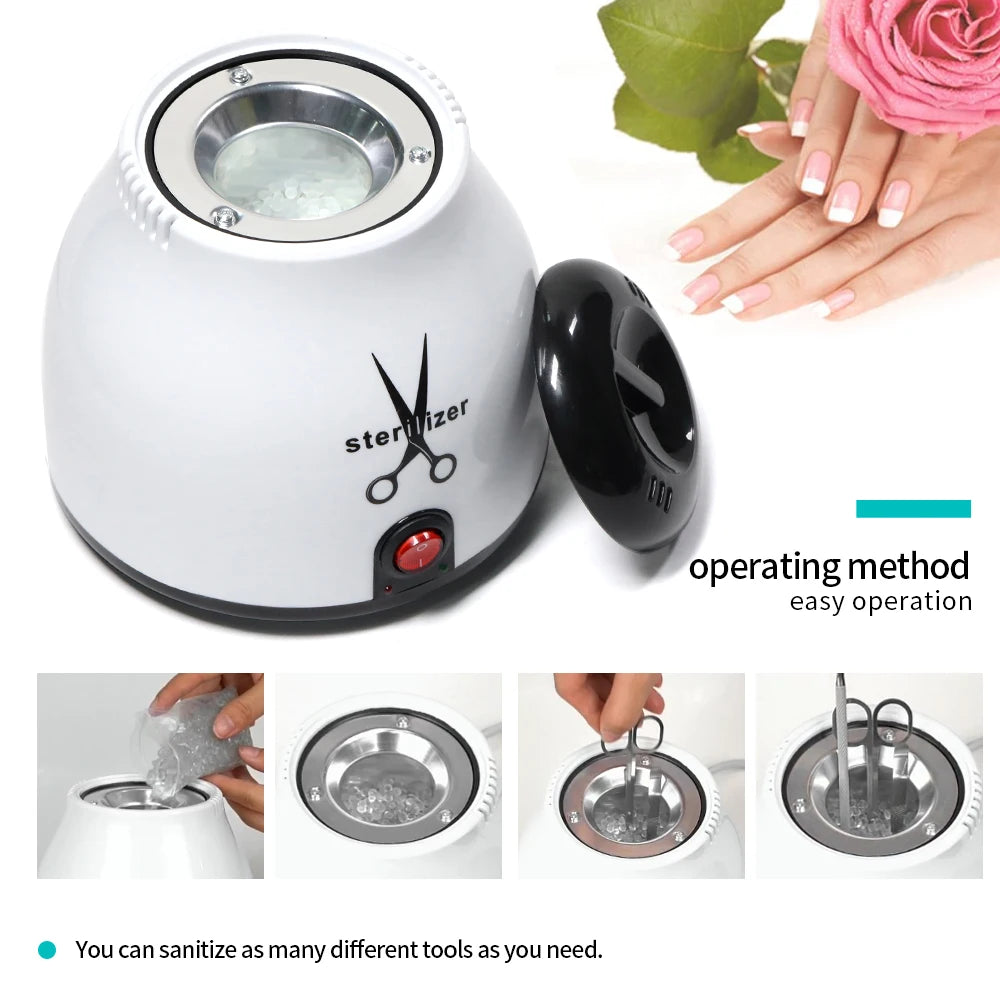 YIKOOLIN 100W Nagelwerkzeug-Sterilisator – Hochtemperaturgerät zur Desinfektion von Maniküre- & Pediküre-Werkzeugen
