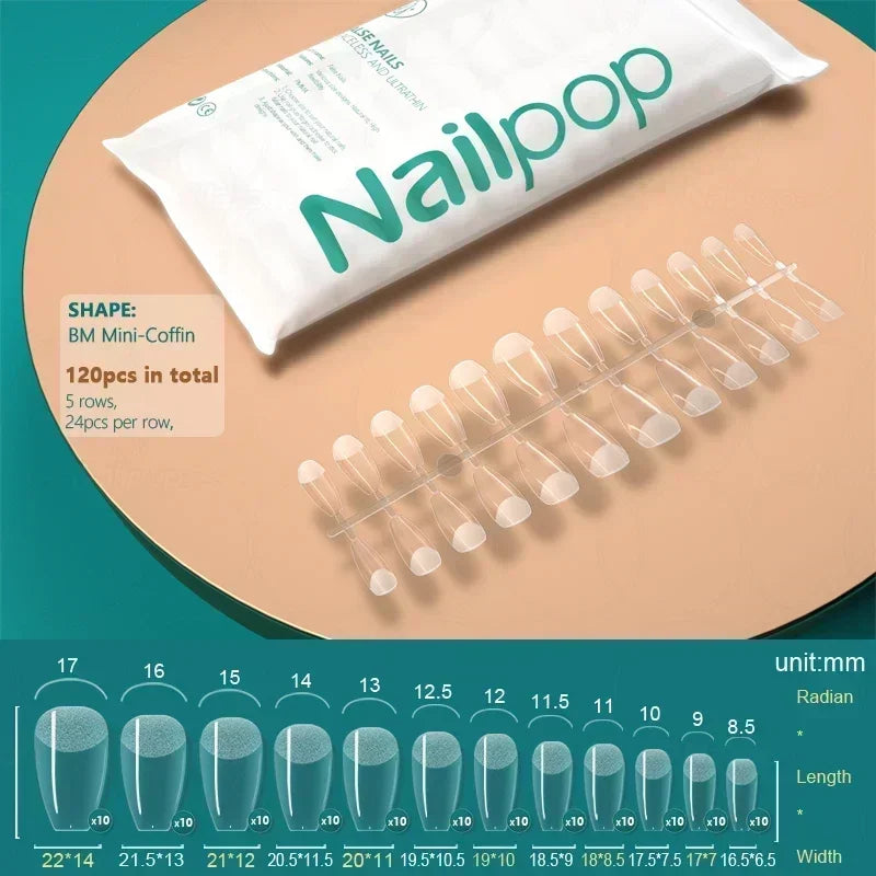 Nageltips, Soft Gel Tips, Full Cover Nägel, Press On Nails, Fake Nails, Nagelverlängerung, NAILPOP