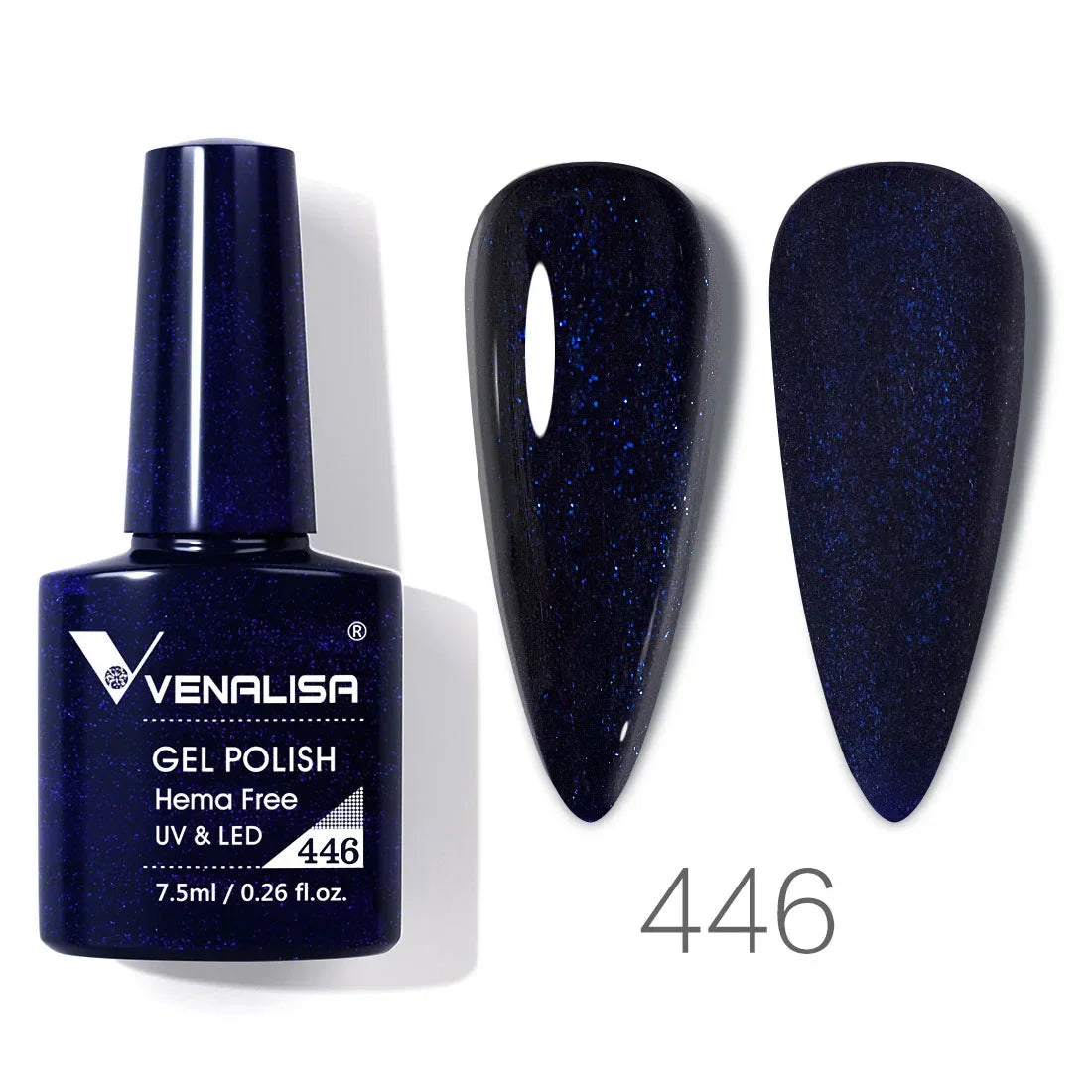 Venalisa Glitter Gel Polish – 7,5ml Rot, HEMA-frei, UV/LED, Semi-Permanent