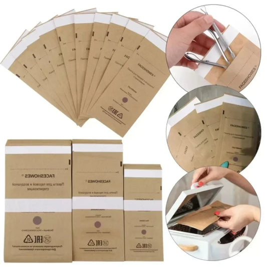 Sterilisationsbeutel aus Kraftpapier – 100 Stück | Einweg