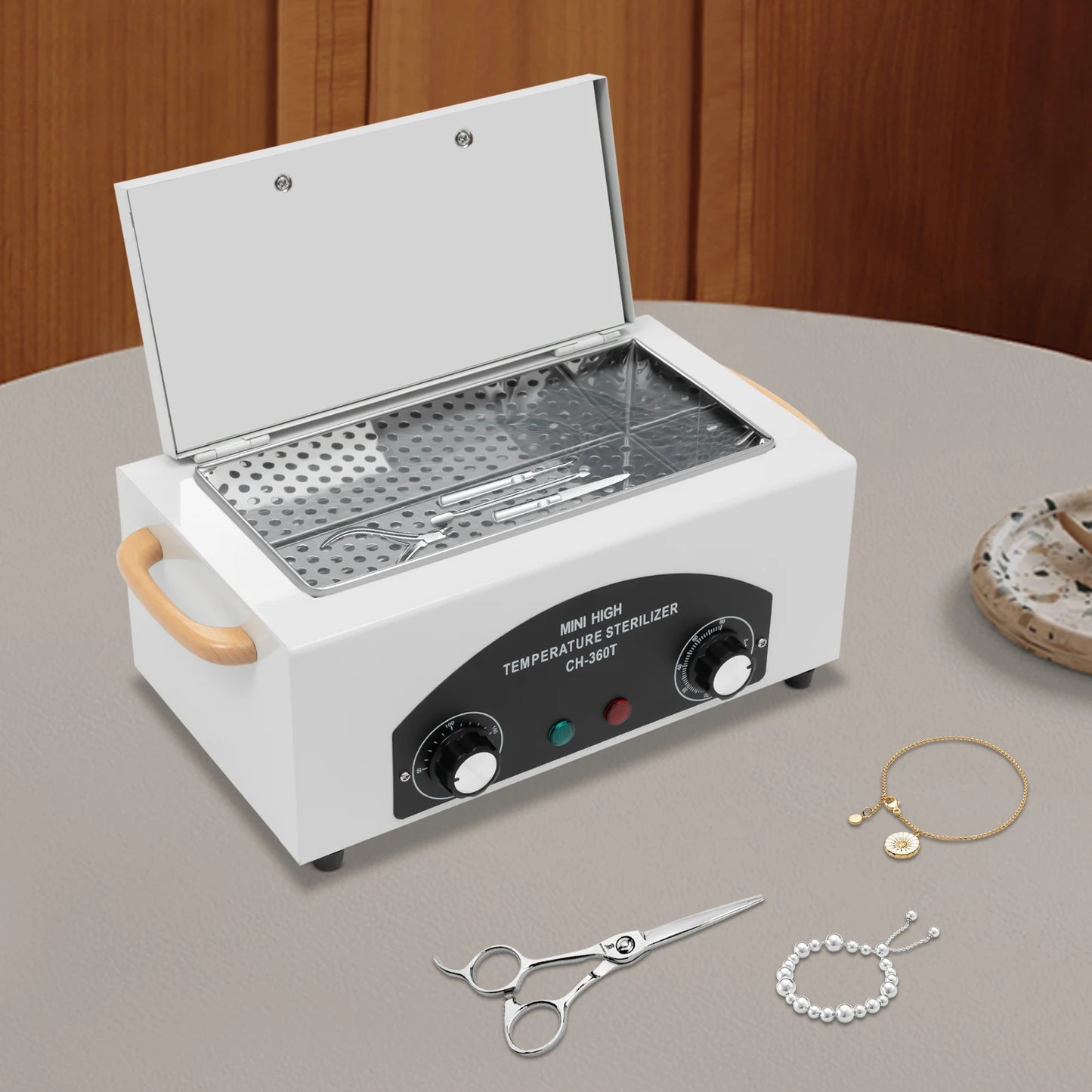Metall-Sterilisator 300 W – Hochtemperatur 2 L Kammer mit Kontrollleuchte