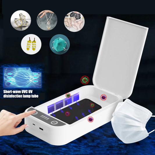 UV Desinfektionsbox mit Wireless Charger – 9W für Handy & Werkzeuge