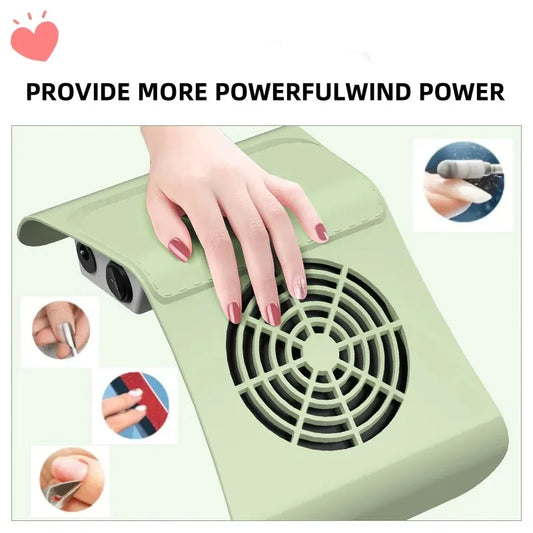 80W Nagelstaubabsauger mit 2 Ventilatoren & HEPA-Filter – Profi-Sauger für Studio & Zuhause