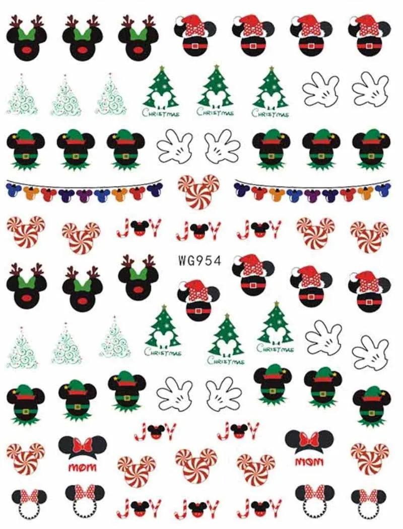 1 Bogen Mickey Mouse & Disney Nail Sticker – Cartoon Nail Art Aufkleber