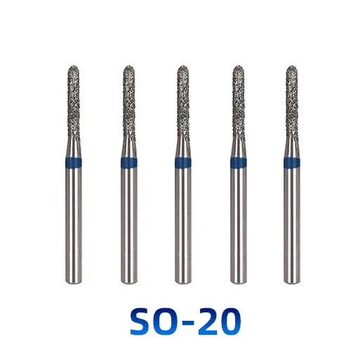 AZDENT Dental Diamantbohrer – 5 Stück, FG 1.6 mm, Medium für Turbine/High-Speed-Handstück 2