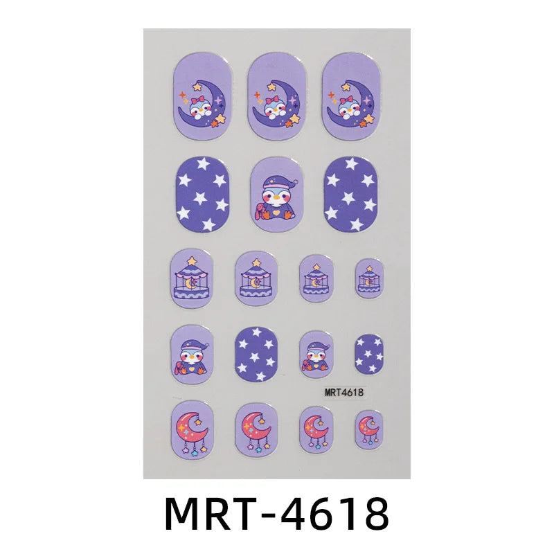 Kinder-Nagelsticker – DIY Cartoon Sticker für Mädchen & Nail Art