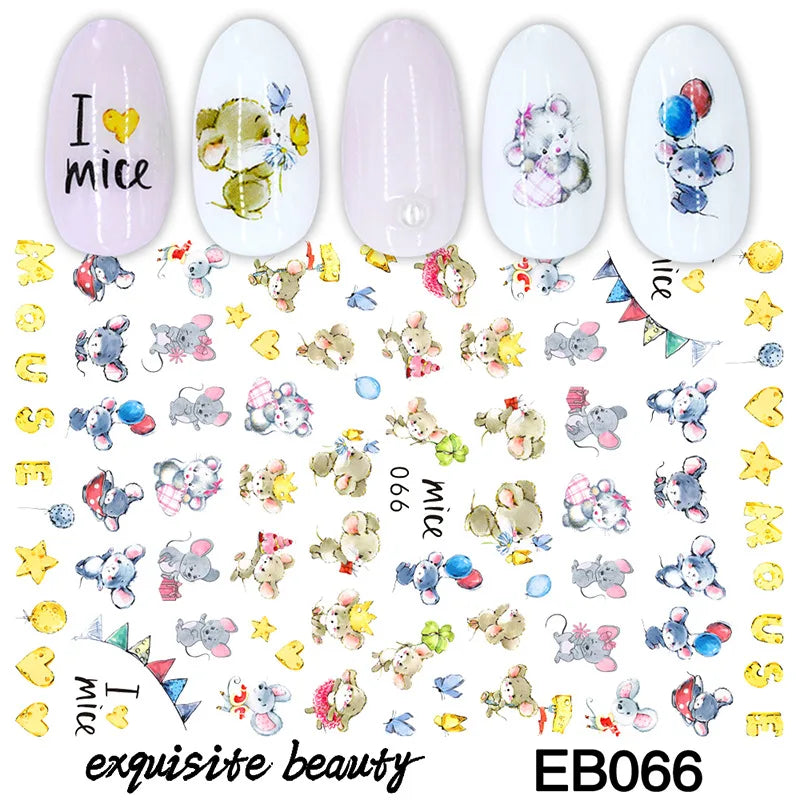 1 Bogen Mickey Mouse & Disney Nail Sticker – Cartoon Nail Art Aufkleber