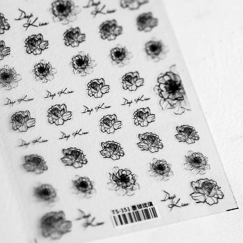 Sonnenblumen Nail Sticker – 3D Sommerblumen für kreative Nailart