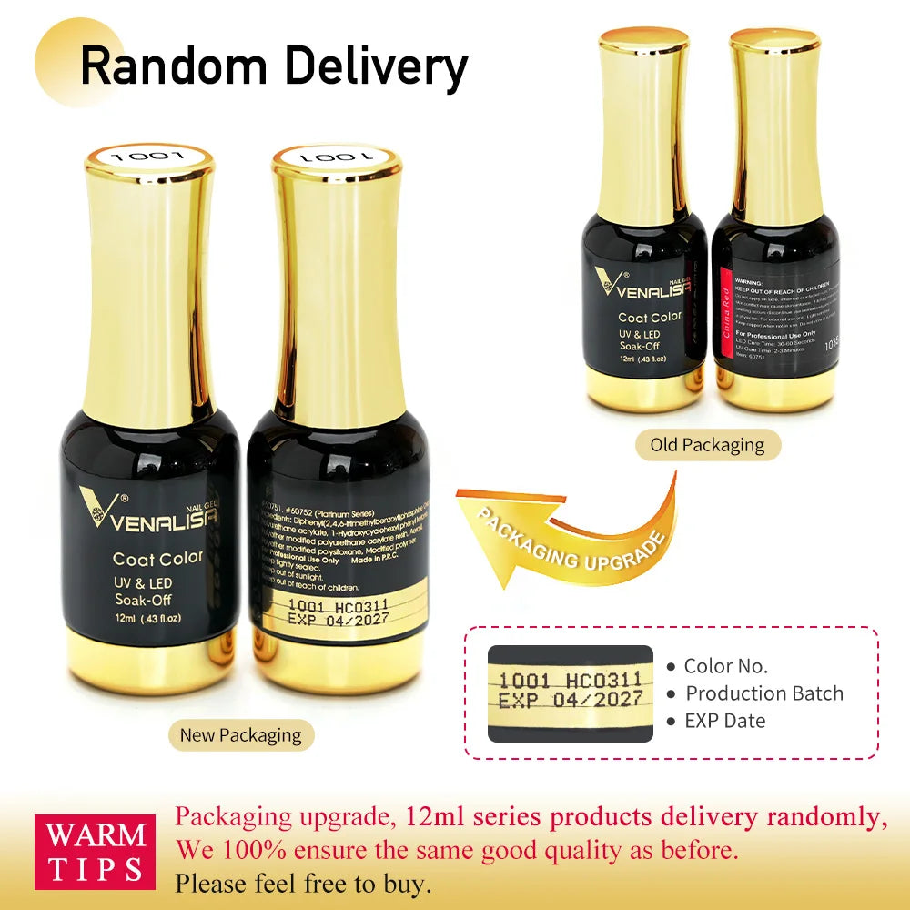 VENALISA Crystal UV Gel 12ml – French Nails, Glitzer, Pearl, HEMA-frei 1. Kollektion
