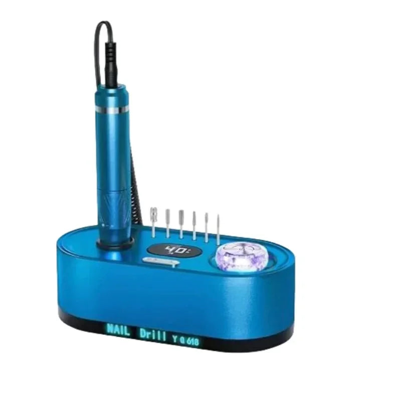 Elektrische Nagelfräse 40.000 U/min mit LCD-Display – Profi Nail Drill Set für Gel & Acryl