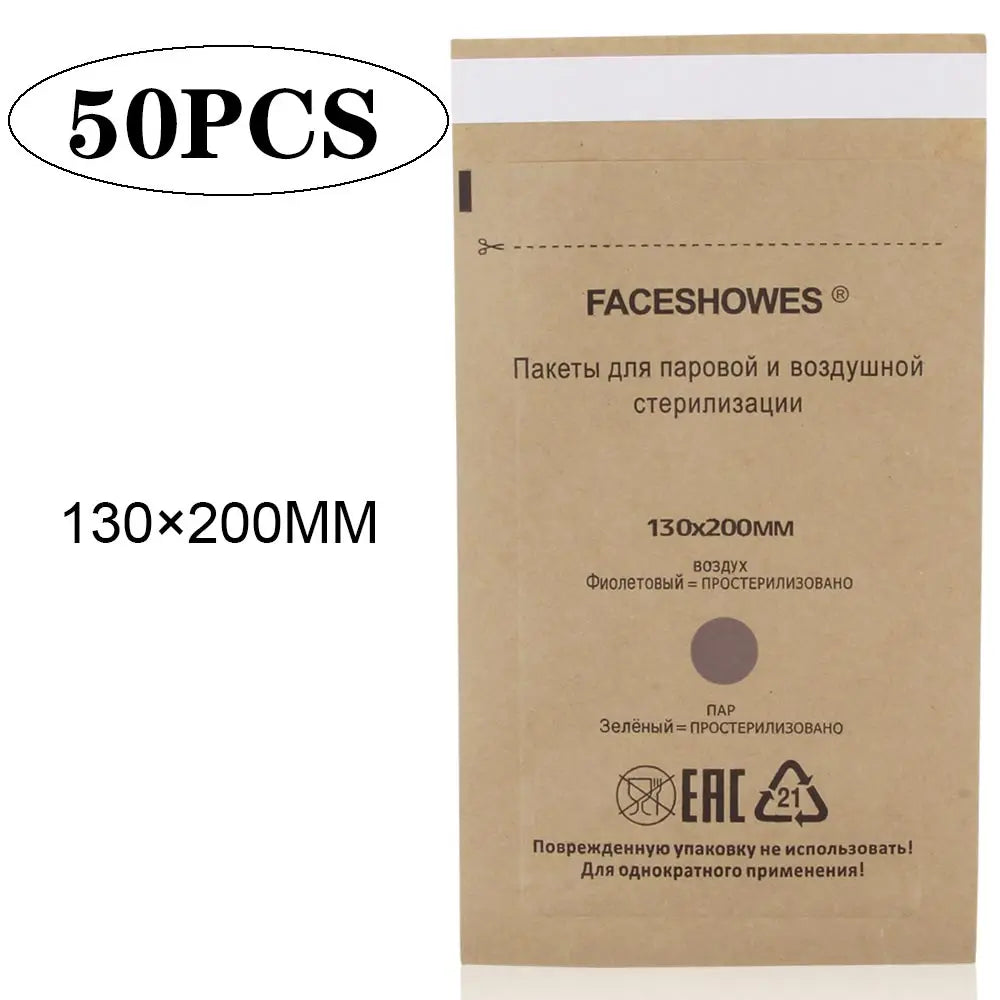 Sterilisationsbeutel mit Fenster – 50/100 Stück | Einweg Kraftpapier