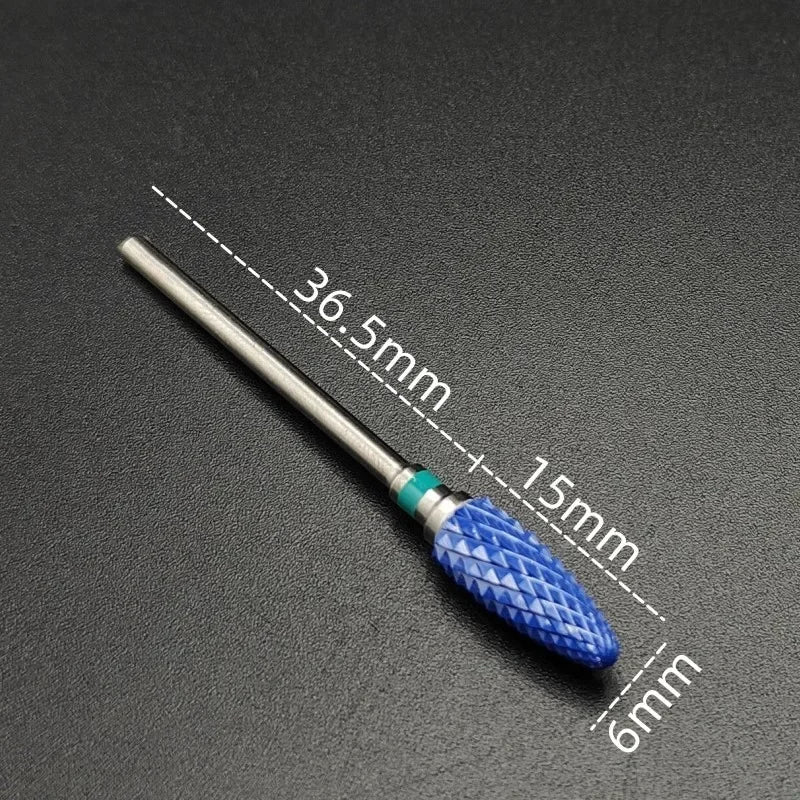 Karbide-Fräserbit (Keramikbeschichtung) – Für Gelentfernung & Feinschliff (3/32", E-Feile)