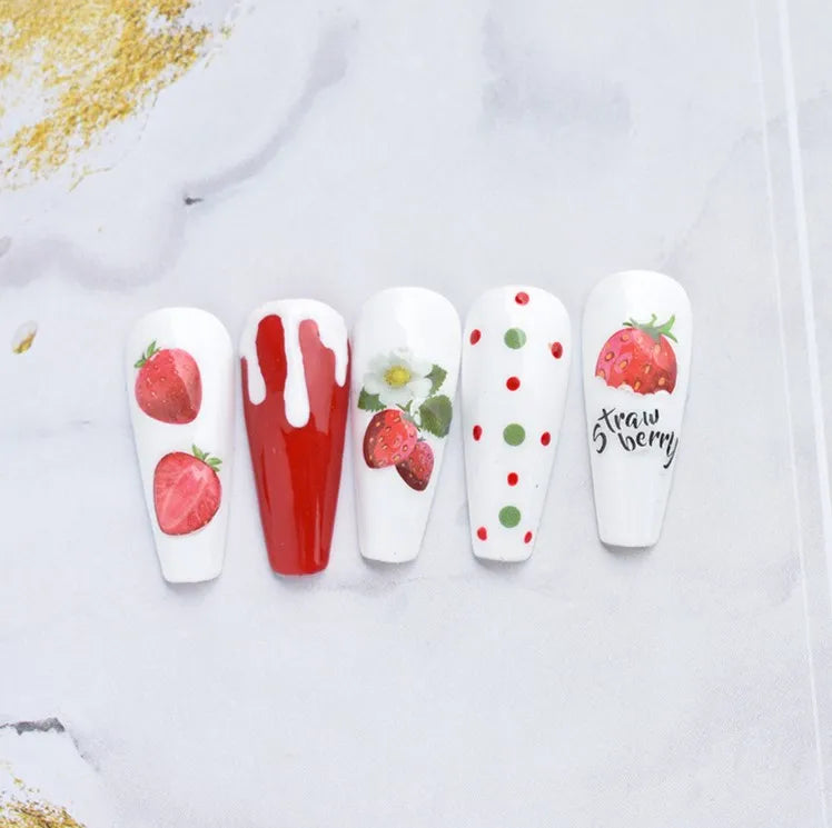 Fruit Nail Sticker – Zitrone, Erdbeere & Wassermelone | Sommerliche Nailart