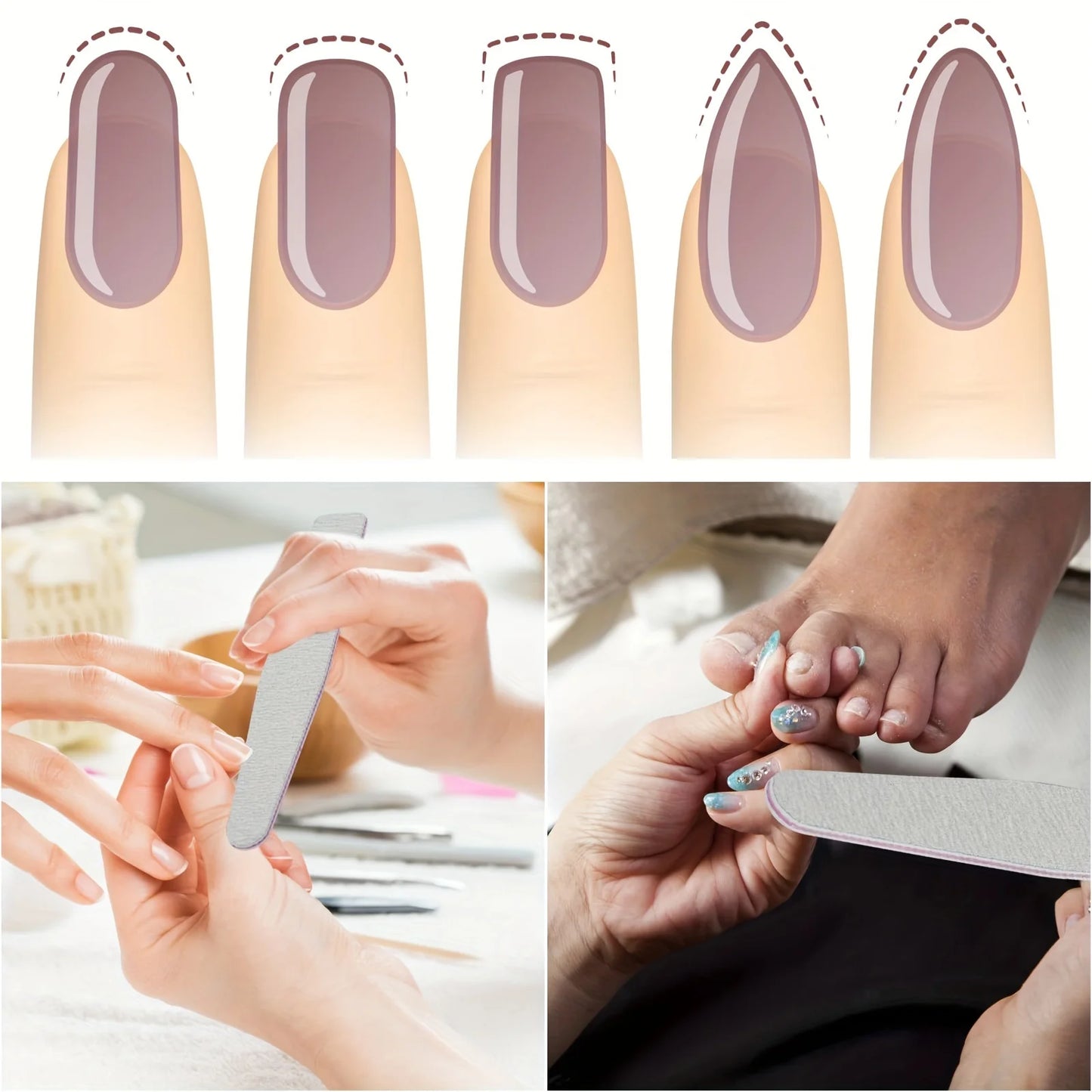 50Pcs Nail Files 100/180