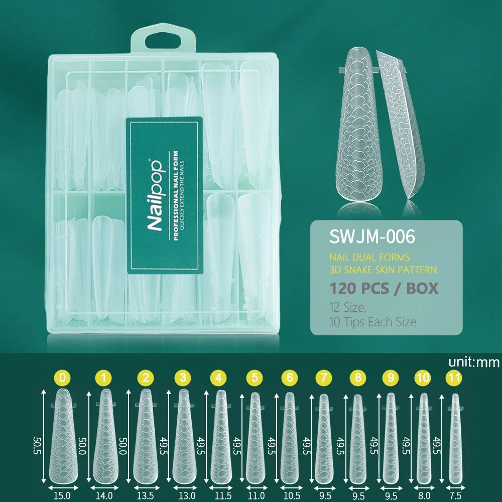 Nailpop Duet System Dual Form Set – Wiederverwendbare Formen für French Maniküre, Square & Almond Shape