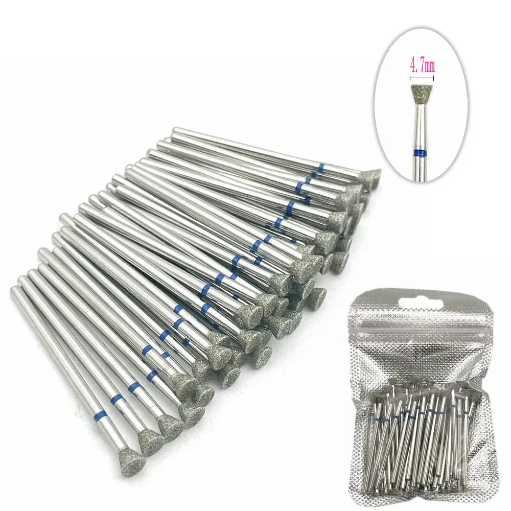 50 Stück KN Series Diamantfräser Set – Inverted Cone Form, für elektrische Nagelfräser, Maniküre & Pediküre