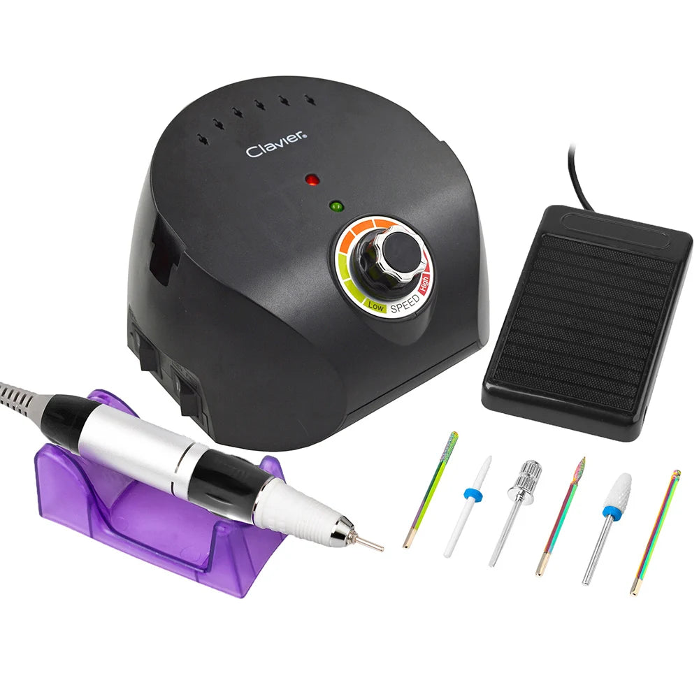 Elektrische Nagelfräse FX600 – Profi Maniküre- & Pediküregerät mit Fräserbits und Fußpedal