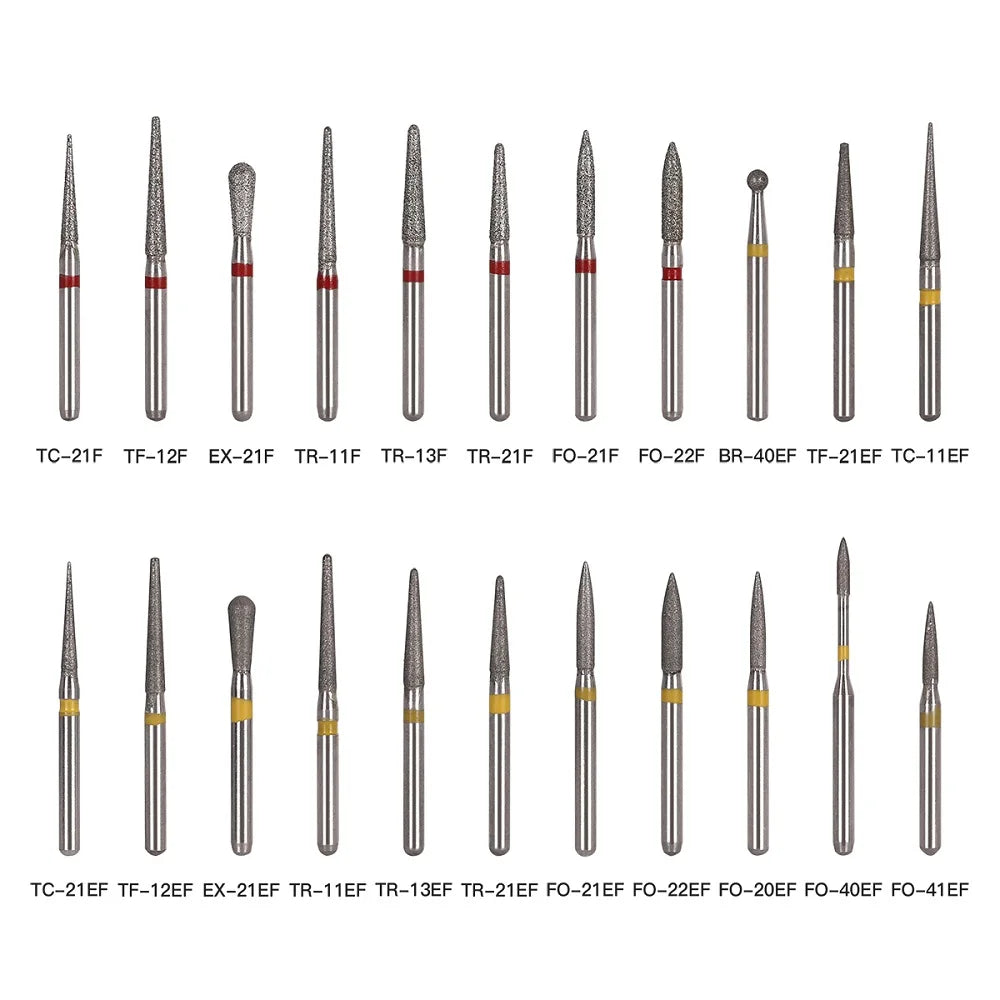 AZDENT Dental Diamantbohrer – 5 Stück, FG 1.6 mm, Medium für Turbine/High-Speed-Handstück