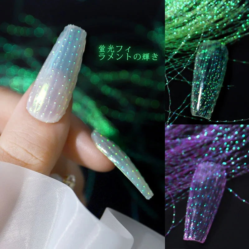Fluoreszierende Faserstreifen – Fiberglas für Nagelverlängerung & 3D Nagelkunst