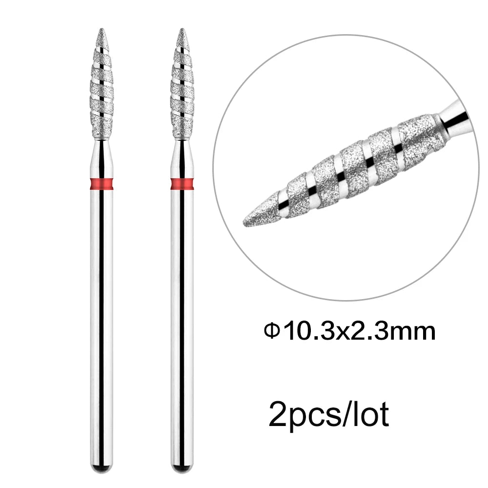MOWOT Diamant-Fräser – 2er-Set für elektrische Nagelfräser, für Maniküre & Nagelhautpflege