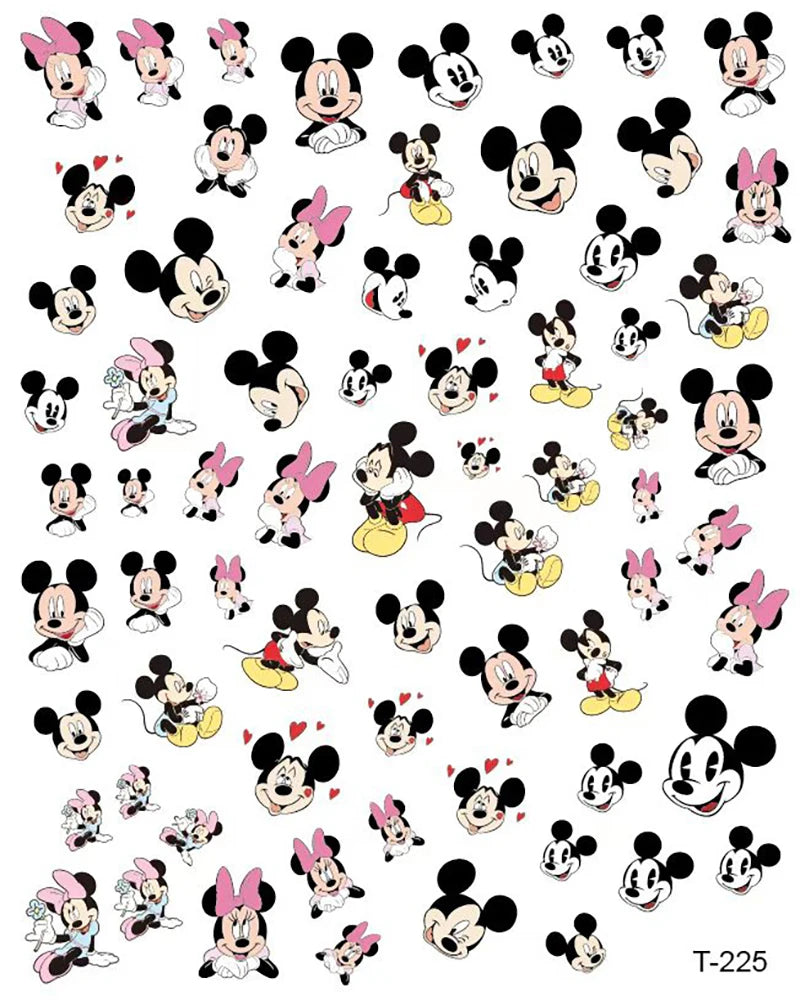 1 Bogen Mickey Mouse & Disney Nail Sticker – Cartoon Nail Art Aufkleber