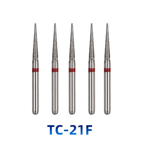 AZDENT Dental Diamantbohrer – 5 Stück, FG 1.6 mm, Medium für Turbine/High-Speed-Handstück 2