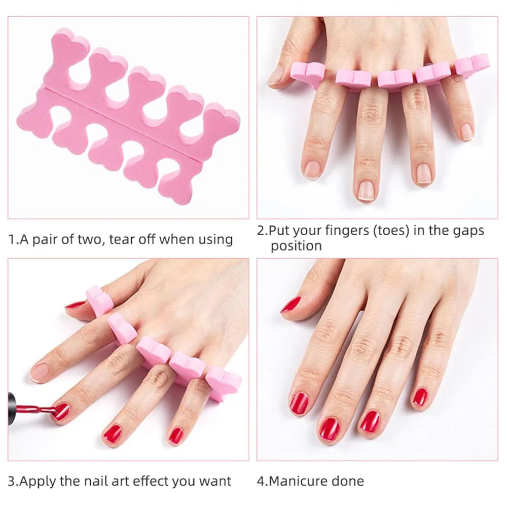 50/100 Stück Zehentrenner – Weiche Schwamm-Pads für Pediküre & Maniküre
