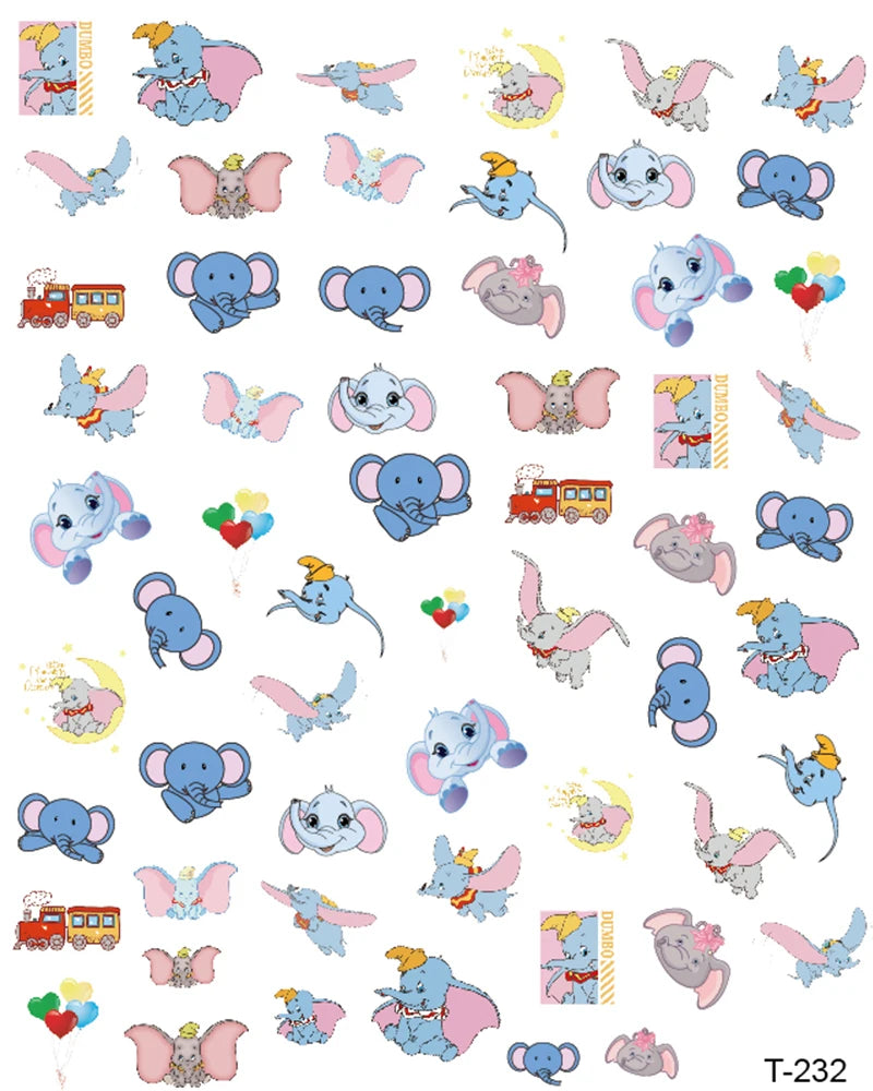 1 Bogen Mickey Mouse & Disney Nail Sticker – Cartoon Nail Art Aufkleber