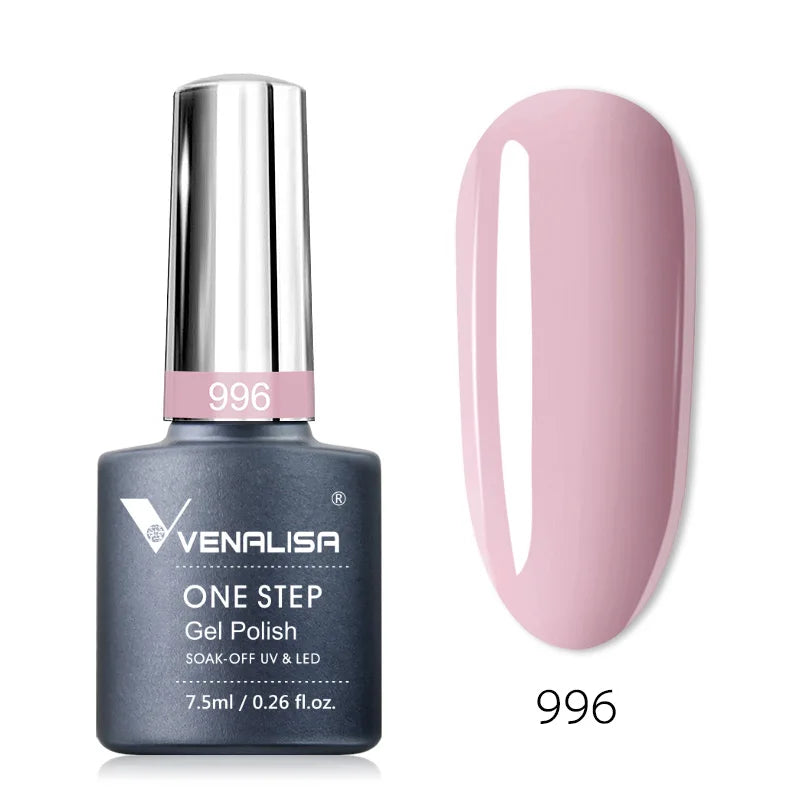 Venalisa 3-in-1 Gel Polish – 7,5ml One Step UV/LED Gel, Ohne Base & Top