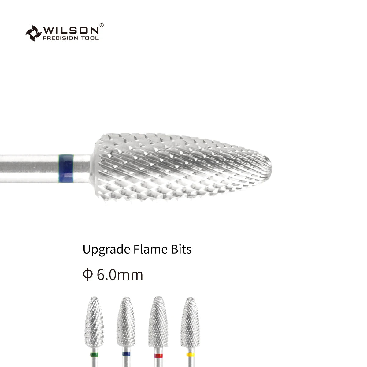WILSON Flammenfräser – Upgrade Bit für elektrische Maniküre (Ø 6 mm)