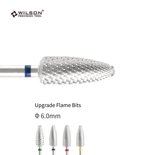 WILSON Flammenfräser – Upgrade Bit für elektrische Maniküre (Ø 6 mm)