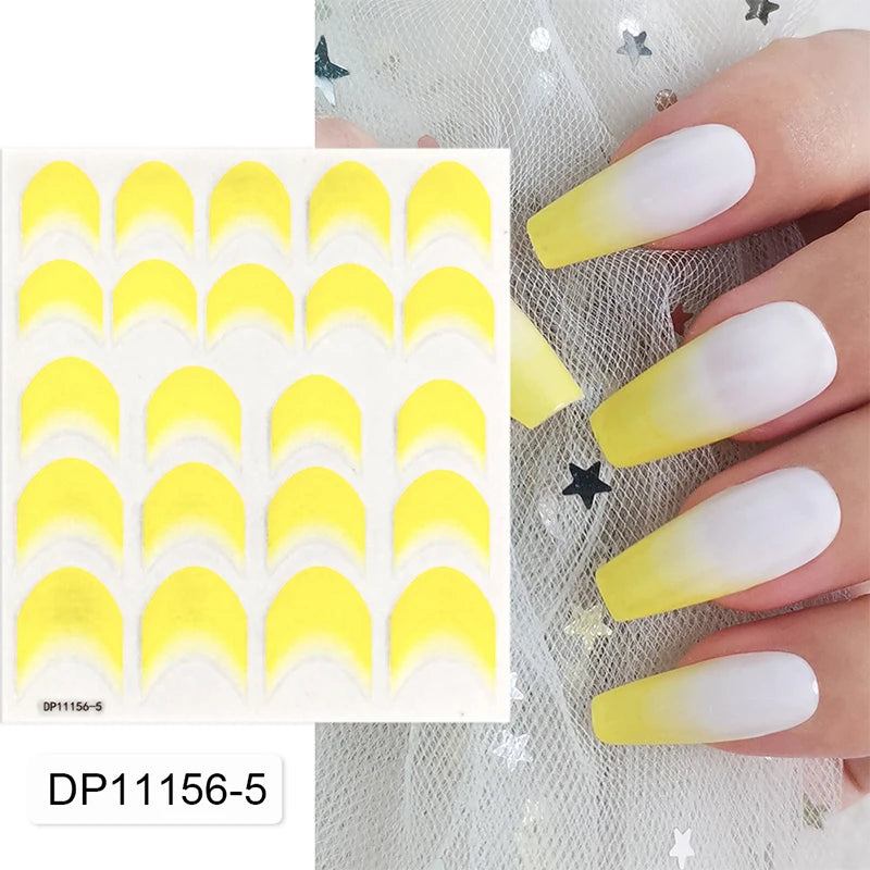 3D Schleifen Nagelsticker – Elegante Gold- & Farbbögen für French & Sommerdesigns