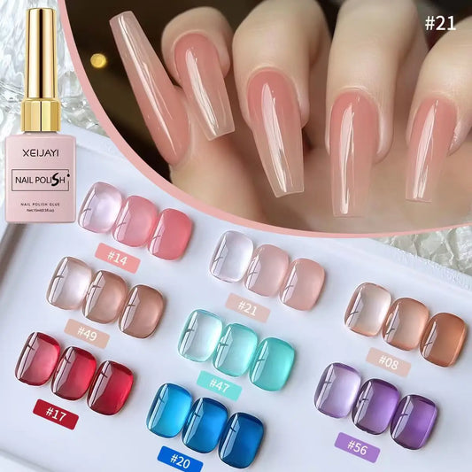 Venalisa 8-teiliges Set – 15ml Jelly Gel Nagellack mit Top Coat – Semi-permanente Maniküre