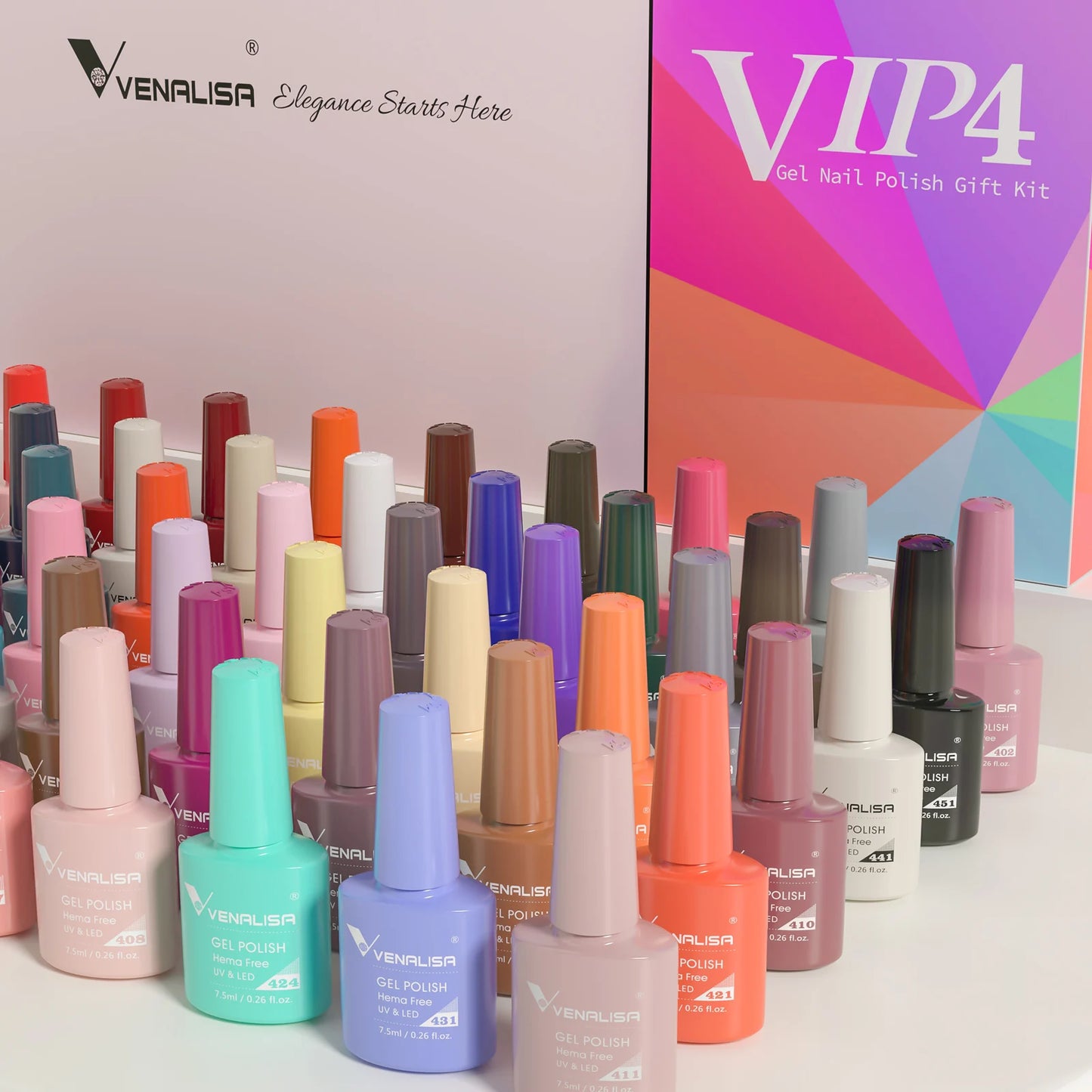 Venalisa VIP4 UV/LED Gel Polish 7,5 ml – Hochdeckender Soak-Off Nagellack 2