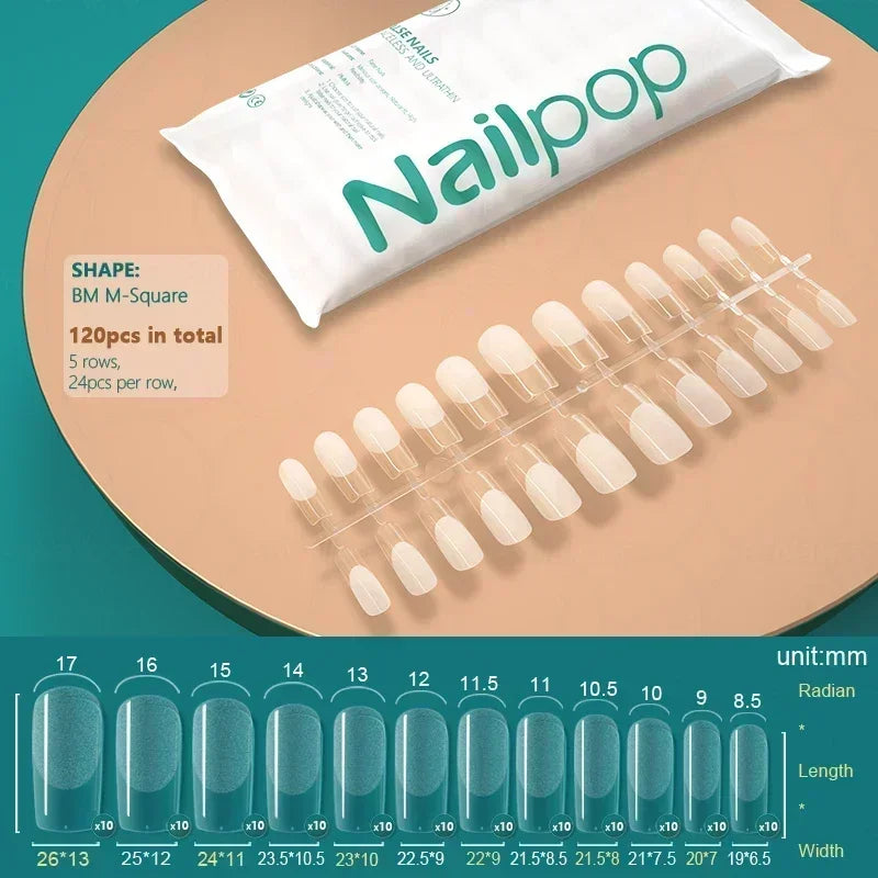 Nageltips, Soft Gel Tips, Full Cover Nägel, Press On Nails, Fake Nails, Nagelverlängerung, NAILPOP