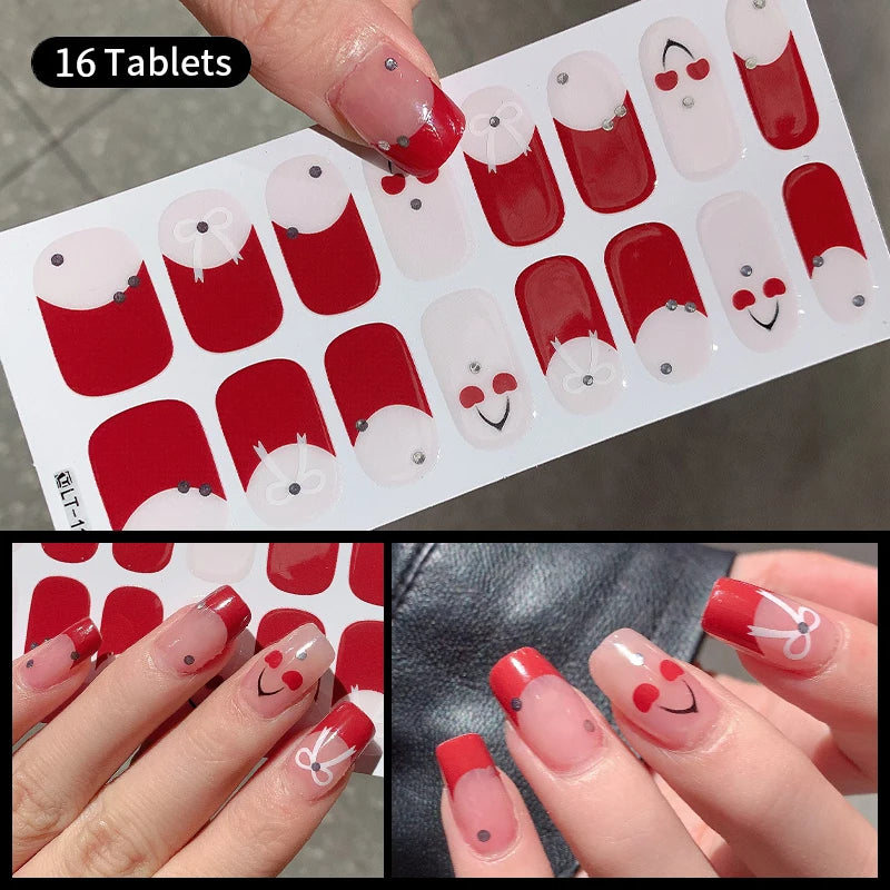 Fullcover Nail Sticker – Modische selbstklebende Nagelfolien mit Glitzer 2.