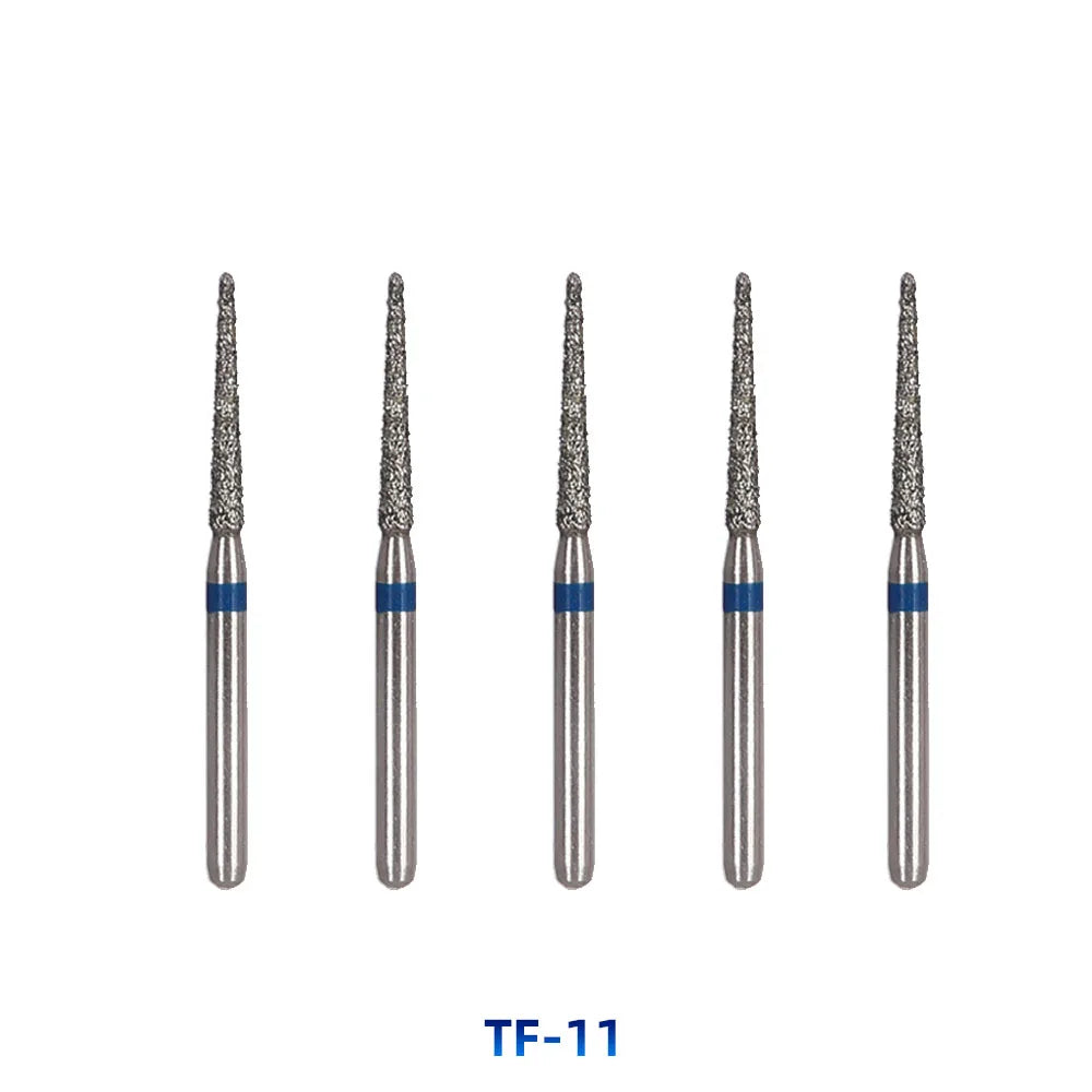 AZDENT Dental Diamantbohrer – 5 Stück, FG 1.6 mm, Medium für Turbine/High-Speed-Handstück 2