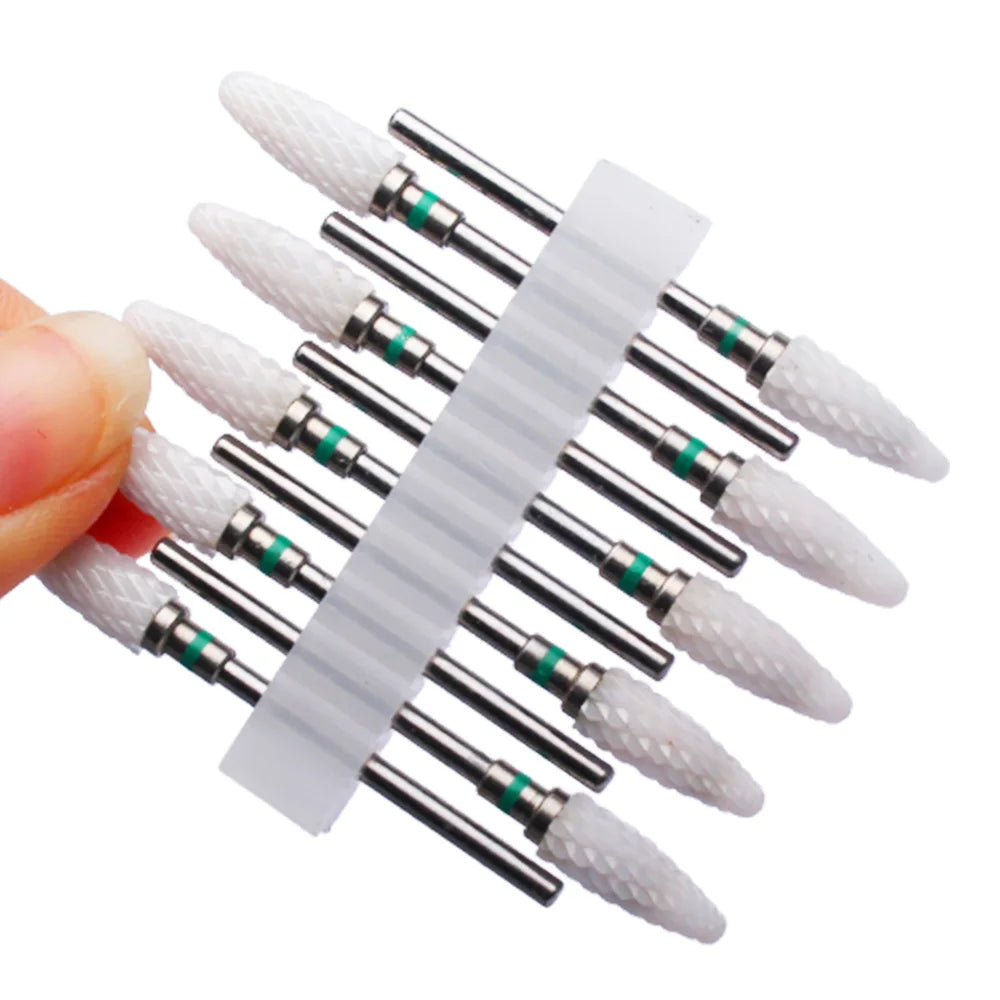 10tlg. Fräser Set für Maniküre – Hartmetall & Keramik Bits, Gel Entferner & Schleifer für elektrische Nagelfeilen