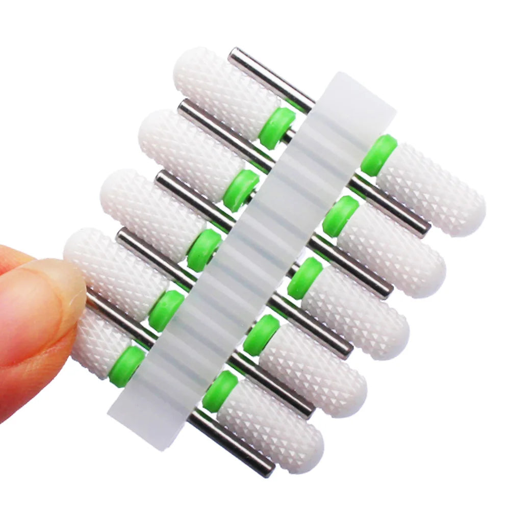 10tlg. Fräser Set für Maniküre – Hartmetall & Keramik Bits, Gel Entferner & Schleifer für elektrische Nagelfeilen