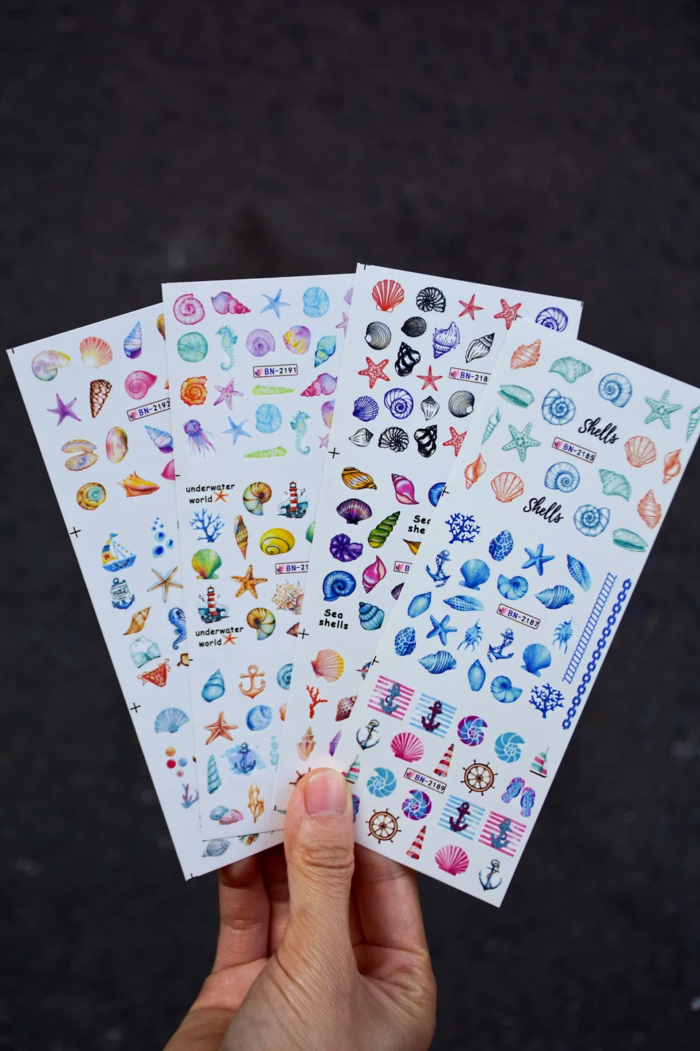 Lavendelblüten Wassertransfer-Sticker – 12 Motive für Nageldekoration