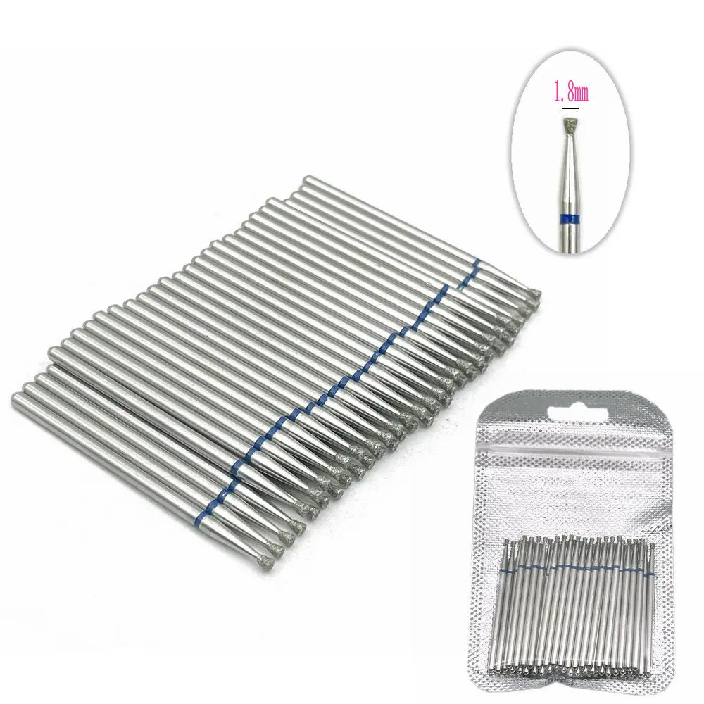 50 Stück KN Series Diamantfräser Set – Inverted Cone Form, für elektrische Nagelfräser, Maniküre & Pediküre