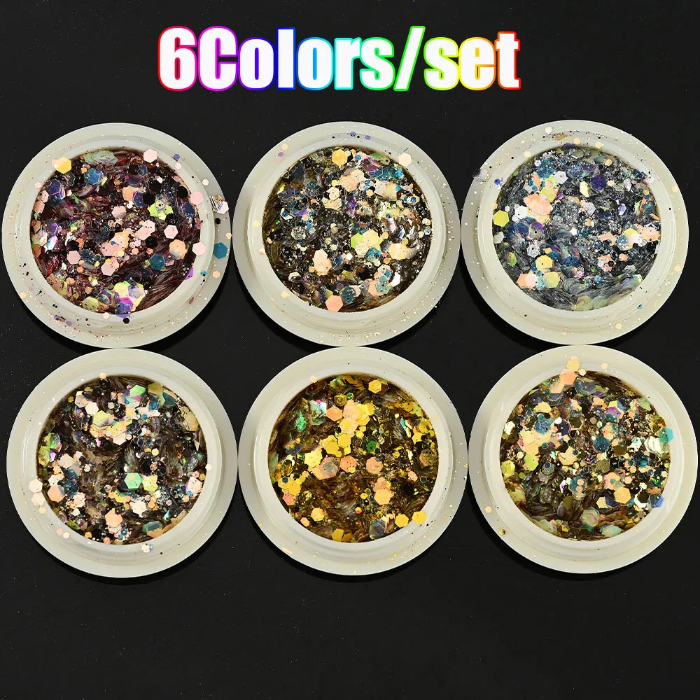 Neon-Pigmentpulver Set – 12 Farben für Nageldesign, Ombre & Chrome-Effekte