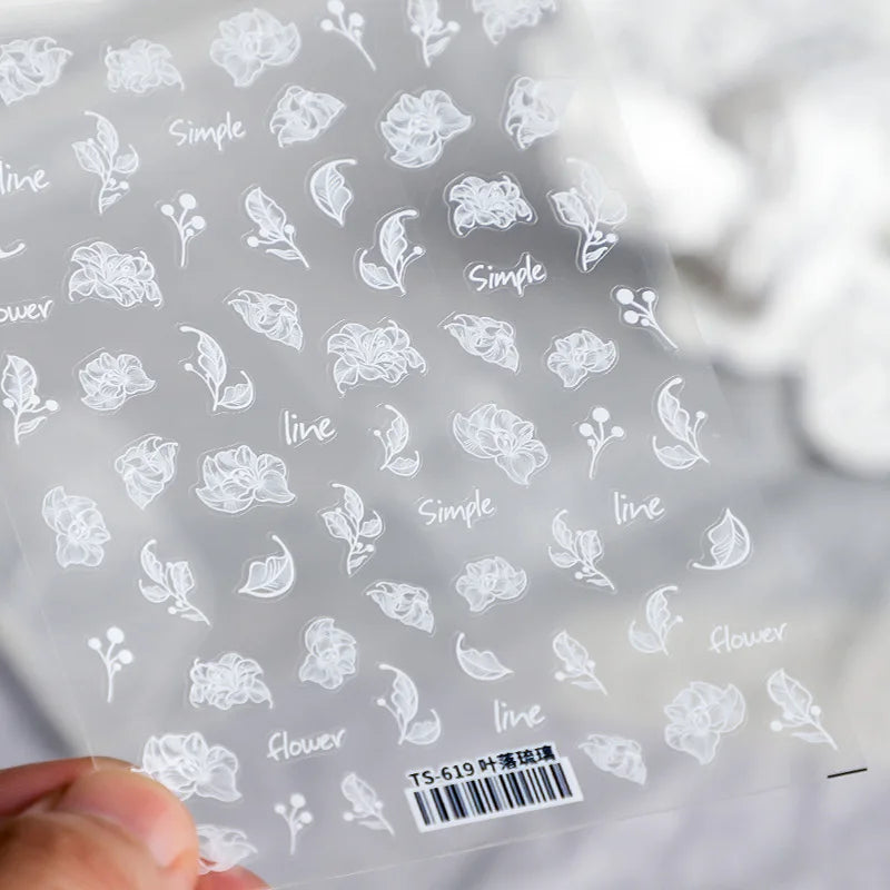 Sonnenblumen Nail Sticker – 3D Sommerblumen für kreative Nailart