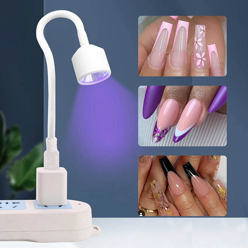 Mini UV/LED Nagellampe – faltbare USB-Tischlampe zum Aushärten von Gellack