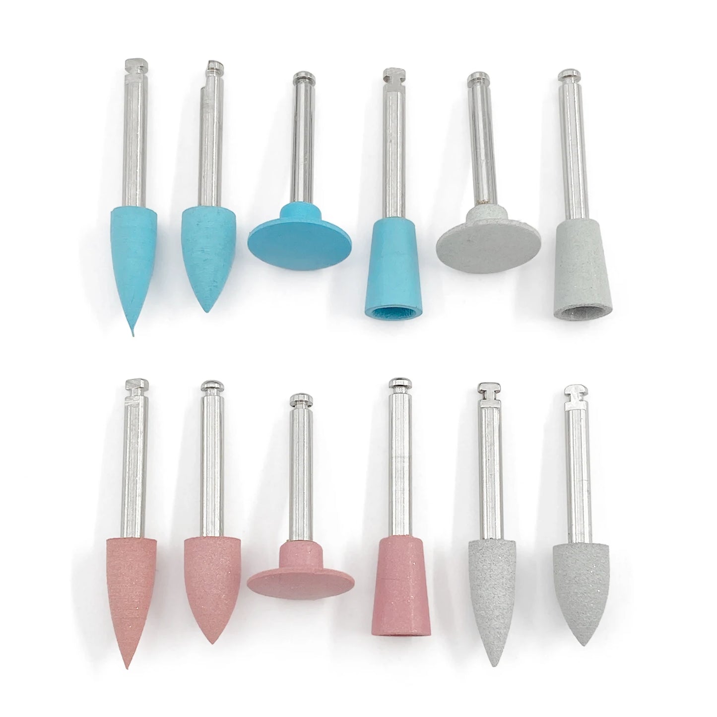 WELLCK Silikon-Polieraufsätze – 10/12 Stück Set für E-Feile, Politur & Finish (Nail & Dental Art)
