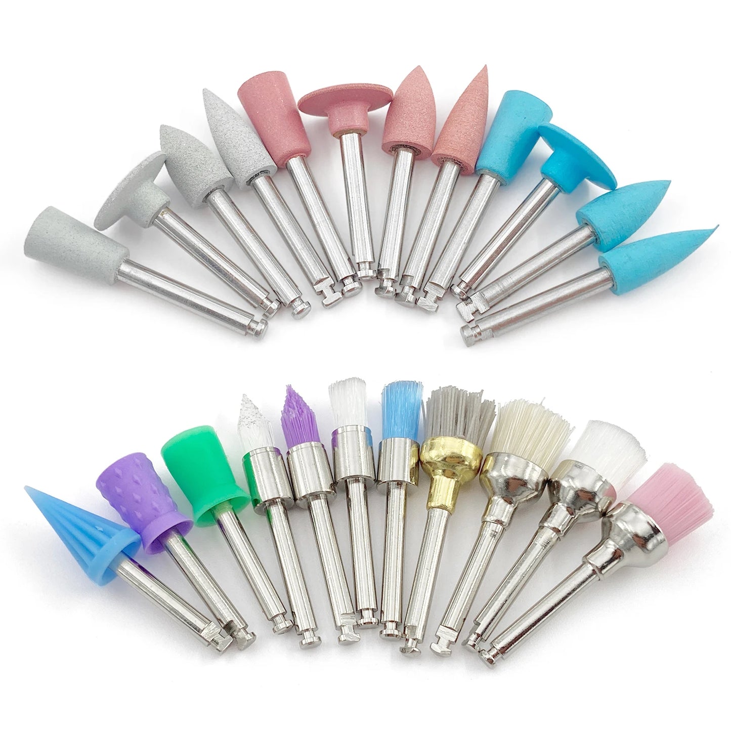 WELLCK Silikon-Polieraufsätze – 10/12 Stück Set für E-Feile, Politur & Finish (Nail & Dental Art)