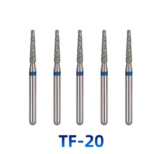 AZDENT Dental Diamantbohrer – 5 Stück, FG 1.6 mm, Medium für Turbine/High-Speed-Handstück 2