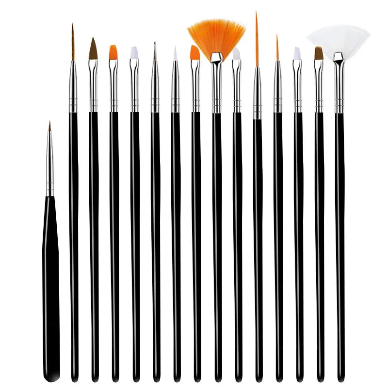 Nail Art Pinselset – 5/20 Stk für Malerei, Dotting, Liner & Acryl-Gel