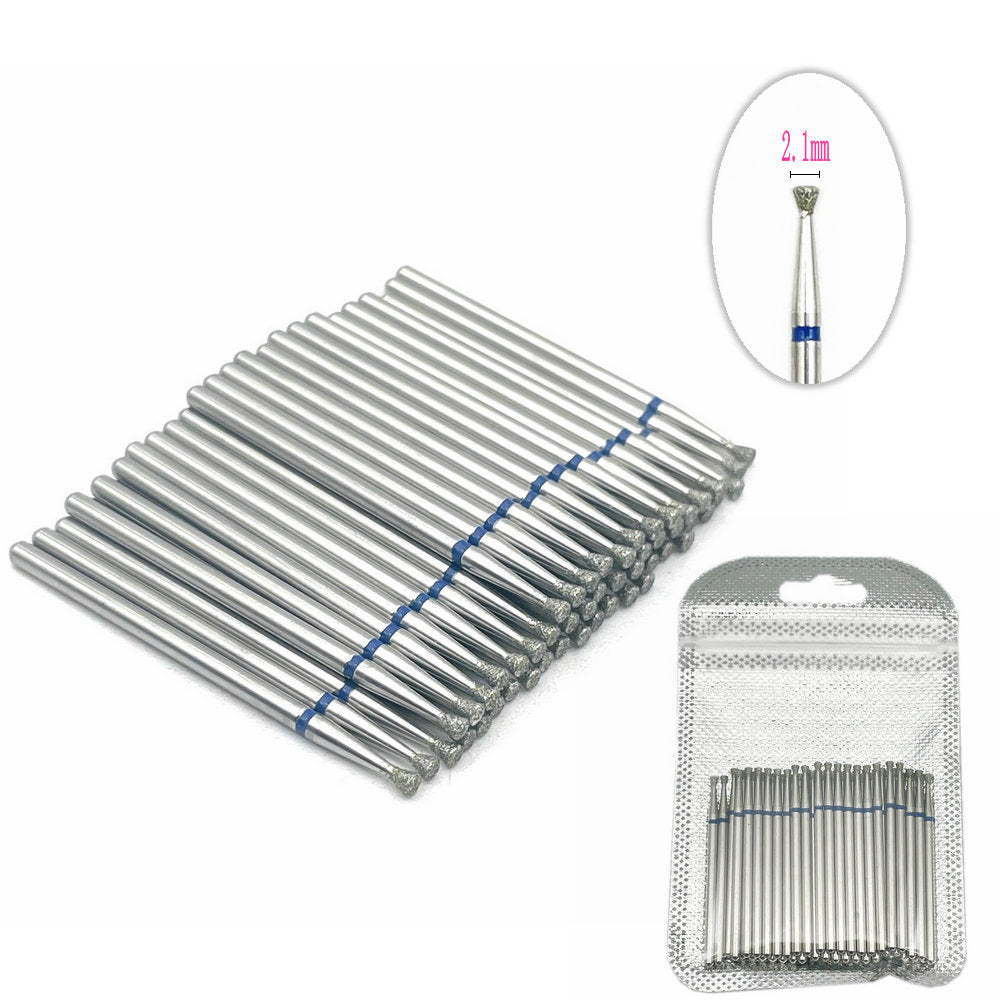 50 Stück KN Series Diamantfräser Set – Inverted Cone Form, für elektrische Nagelfräser, Maniküre & Pediküre